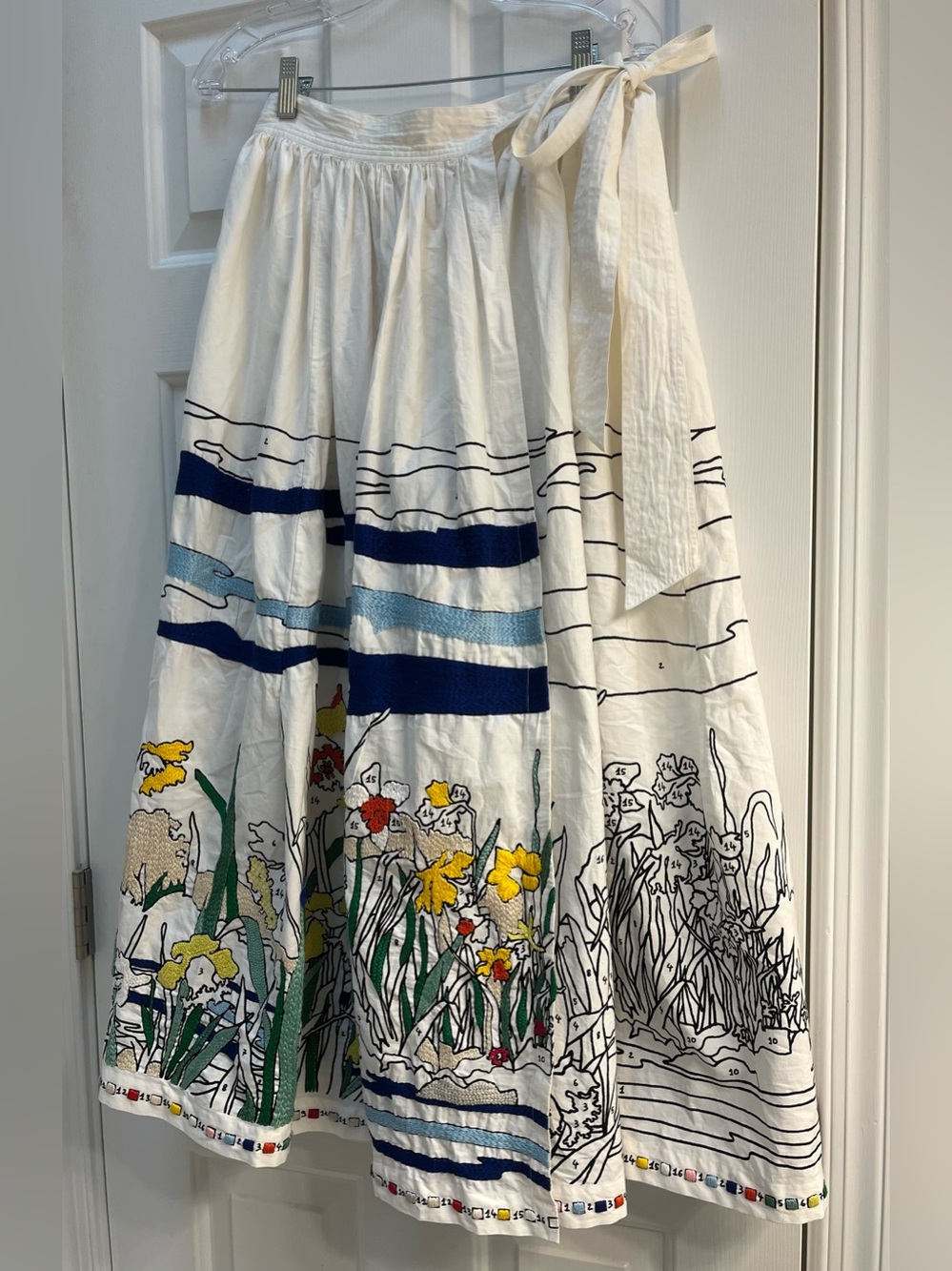 Mii Collection Paint by Numbers Coloriage Wrap Skirt Size XS